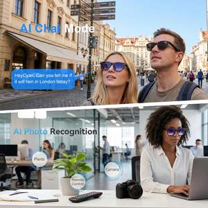 Lunettes Intelligentes Amzish avec Caméra HD 8MP, Enregistrement Vidéo 1080P, Lunettes de Soleil Ovales pour Hommes et Femmes, avec Batterie au Lithium-Ion IA - Product Image 3