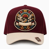 Cappellino da Baseball Personalizzato con Ricamo in Stile Old English, 5 Pannelli, Visiera Curva, Stile Dad Hat, Streetwear West Coast, Vendita all'Ingrosso, Basso MOQ
