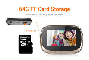 Sonnette vidéo intelligente Tuay avec écran couleur de 4.3 pouces Sonnette <span class=keywords><strong>numérique</strong></span> de sécurité à domicile avec <span class=keywords><strong>vision</strong></span> <span class=keywords><strong>nocturne</strong></span> et <span class=keywords><strong>judas</strong></span> Pir - Product Image 6