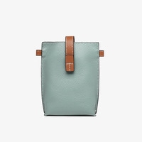Haute qualité mode en cuir véritable petite bandoulière épaule poche portefeuille pochette téléphone portable sac étui avec sangle de cou