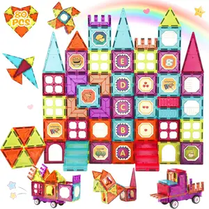 Hot Sell Magnet Building Blocks Toys Clear ABS Magnetic 3D Building Blocks Construction Toys