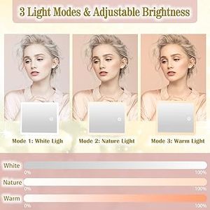 Hộp đựng mỹ phẩm cao cấp, tùy chỉnh, di động, chống thấm nước, hộp đựng cọ trang điểm du lịch, vali đựng mỹ phẩm có gương LED - Product Image 5