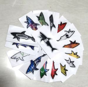 Pegatina de PVC Ecológica con Diseño de Tiburón 3D, Impermeable, con Impresión UV y Laminado Mate, Decoraciones para Cajas de Regalo, Moda de Julio - Product Image 1