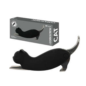 Tire-bouchon en forme de chat, ouvre-bouteille noir, outil pour le vin - Product Image 1