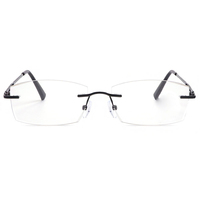 Lunettes photochromiques anti-lumière bleue pour hommes, lunettes optiques pour une utilisation quotidienne, verres correcteurs, montures de lunettes sans monture pour la myopie