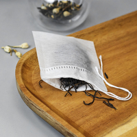Sachets de thé réutilisables en nylon biodégradable, en fibre de maïs et acide polylactique, avec cordon de serrage, personnalisables avec logo, pour emballage réutilisable imprimé
