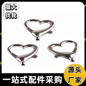 Cierre de Langosta en Forma de Corazón de Aleación de Zinc Plateado para Fabricación de Pulseras, Componente de Joyería, Primavera 2025 - Product Image 3