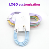 Grosir kabel Data pengisian cepat 60W kepang kabel telepon Tipe C USB-C 1M kualitas tinggi