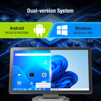 Terminal de paiement WiFi Android POS à double écran de 15,6 pouces pour restaurant, tablette POS, terminal de commande