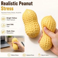 Balle anti-stress MuNi Creative en TPR en forme d'arachide, jouet extensible à presser, rembourrée en EVA, unisexe, cadeau pour enfants et adultes 14 ans et plus