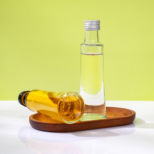 Botella dispensadora de aceite de cocina y vinagre de vidrio transparente redonda de 100 ml al por mayor, portátil, <span class=keywords><strong>con</strong></span> tapas - Product Image 6