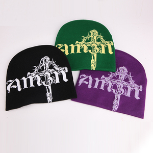 Berretti Personalizzati Jacquard all'Ingrosso, Berretti in Maglia Effetto Vissuto con Logo, Berretti di Lusso in Acrilico per Adulti - Product Image 2