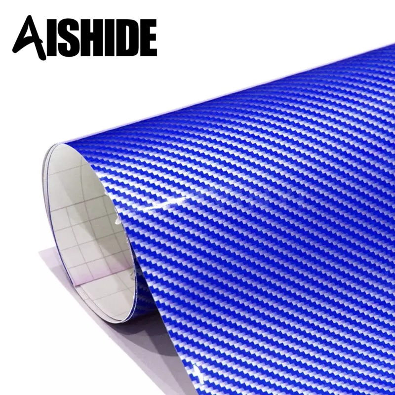 Pellicola Adesiva Effetto Carbonio 3D Viola E Blu - Vinile Air Release 75x152cm Per Auto E Fai Da Te