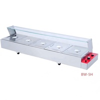 Gewerblicher Elektrischer Bain-Marie Speisenwärmer mit Hochglas-Vitrine für Restaurant-Buffet