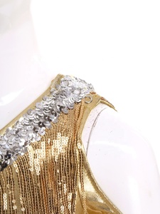 Traje de Fiesta Brillante Metálico para Niñas de 8 a 16 Años, Mono con Piernas Anchas para Discoteca, Fiestas, Espectáculos, Baile de Salón - Product Image 3