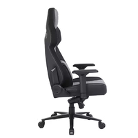 Chaise de jeu pivotante de haute qualité, dossier haut, design en cuir PU, repose-bras réglable à 3 niveaux avec vérin à gaz, pour configuration de jeu sur ordinateur