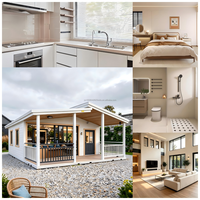 Maison préfabriquée de luxe, maison modulaire en conteneur, maison en conteneur extensible avec chambre, cuisine, salon, design préfabriqué