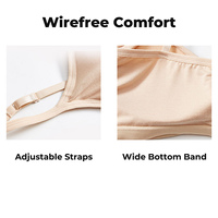 Soutien-gorge tricoté sans armatures, doux et confortable, pour femmes, avec bretelles réglables