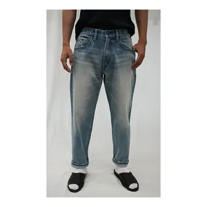 Loose Vintage Processed Denim Pants New Men Regular Branded Jeans