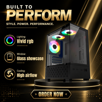 Bilgisayar kasası üretici toptan OEM yüksek kalite orta kule mikro ATX vaka PC oyun PC kasa bilgisayar