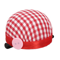Coussin à épingles en tissu mousse rouge, support élastique pour poignet, 3,8 cm x 6,2 cm, accessoires de couture DIY de haute qualité, marque Double Papillon Doré