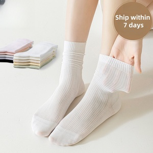 Calzini Maternity estivi in cotone a metà polpaccio da <span class=keywords><strong>donna</strong></span> in maglia <span class=keywords><strong>senza</strong></span> <span class=keywords><strong>cuciture</strong></span> in maglia sottile a pelo allungato - Product Image 1