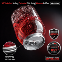 Bouteille de boisson en plastique transparente PET 330ml 500ml avec logo personnalisé, ouverture facile, couvercle en aluminium à languette pour boissons froides