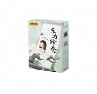 52 JOUETS Série d'accessoires faits à la main Peinture orientale Boîte aveugle à défilement Cadeaux et ornements réconfortants en PVC et résine