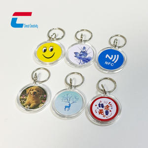 Porte-clés transparent en acrylique personnalisé avec puce RFID NFC, étanche, <span class=keywords><strong>carte</strong></span> d'accès sociale, 13,56 MHz, utilisation hôtelière - Product Image 2