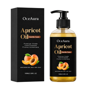 Huile de noyau d'abricot 100ML, huile végétale naturelle pressée à froid pour le soin de la peau, des cheveux et du cuir chevelu, Guangdong - Product Image 1
