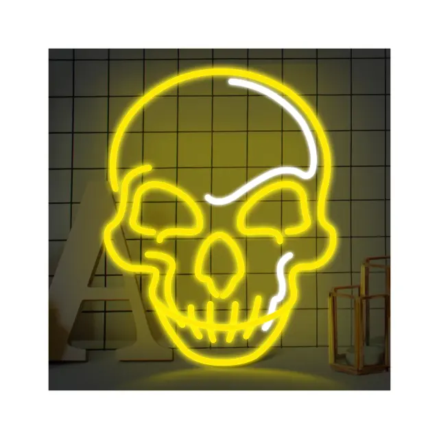 Tùy Chỉnh LED Linh Hoạt Neon Cá Nhân Skull Signage Cho Bar Phòng Ngủ Nhà Phòng Nghiên Cứu Và Khác Trong Nhà Và Ngoài Trời Trang Trí