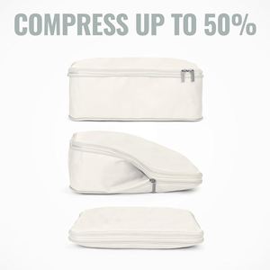 Sac de voyage unisexe au meilleur prix, organiseur de vêtements en tissu avec double fermeture éclair et grande capacité, style couture tendance - Product Image 5