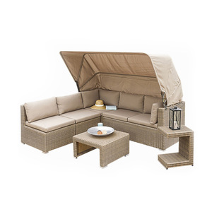 Set di <span class=keywords><strong>Mobili</strong></span> <span class=keywords><strong>da</strong></span> <span class=keywords><strong>Giardino</strong></span> con Divano Impermeabile e Resistente al Sole, Design Minimalista Moderno, Tavolo <span class=keywords><strong>da</strong></span> Caffè in Rattan Intrecciato - Product Image 5