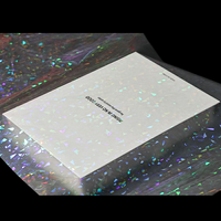 330mm*200m Film Laminasi Panas Transparan PET BOPP Hologram 3D Lembut, Efek Kaca Pecah, Transparansi Holografik