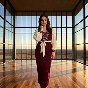 Vestido Abaya Elegante y Modesto de Poliéster con Bordado de Lujo, Diseño Personalizado al por Mayor para Mujeres Musulmanas - Product Image 4