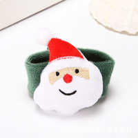 Nouveau bracelet claquant en peluche de Noël, jouet décoratif pour enfants, bracelet à pression pour fête de Noël, ornement de fête, petit cadeau pour enfants