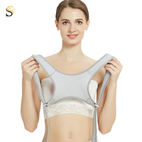 SHILION Correcteur de posture réglable et respirant pour bras, soutien dorsal portable pour clavicule, ceinture de protection dorsale pour adulte