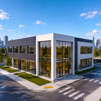 Edificio de Oficinas Prefabricado de Acero Galvanizado Ligero, Diseño AutoCAD, Soldadura, Corte y Doblado, Mejores Ventas en China
