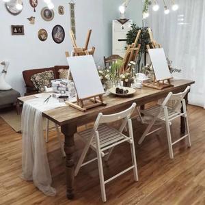 Ash Wood Dining <b>Table</b> Rectangle Solid Wood Stable Living Room Furniture - Product Image 4