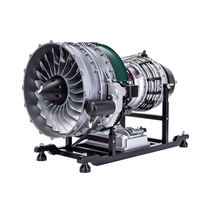 1/10 Design moderne métal Jet Turbine moteur assemblage bricolage Kit Double arbre Turbofan jouet cadeau pour anniversaire ou anniversaire