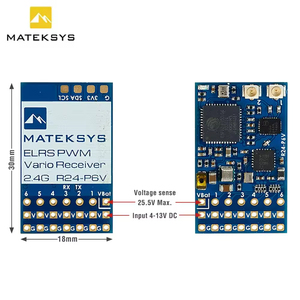 MATEKSYS R24-P6V EXPRESSLRS 2.4GHz PWM VARIO Receiver 22.5dbm 180MW Metal for Electric <b>RC</b> FPV <b>Drone</b> - Product Image 5