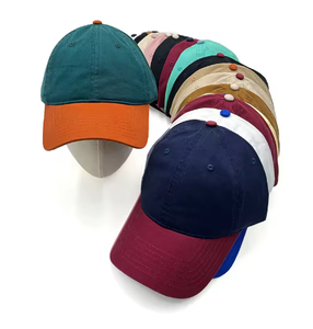 Casquette de baseball personnalisée réglable à 6 panneaux en coton bicolore pour hommes et femmes - Product Image 1