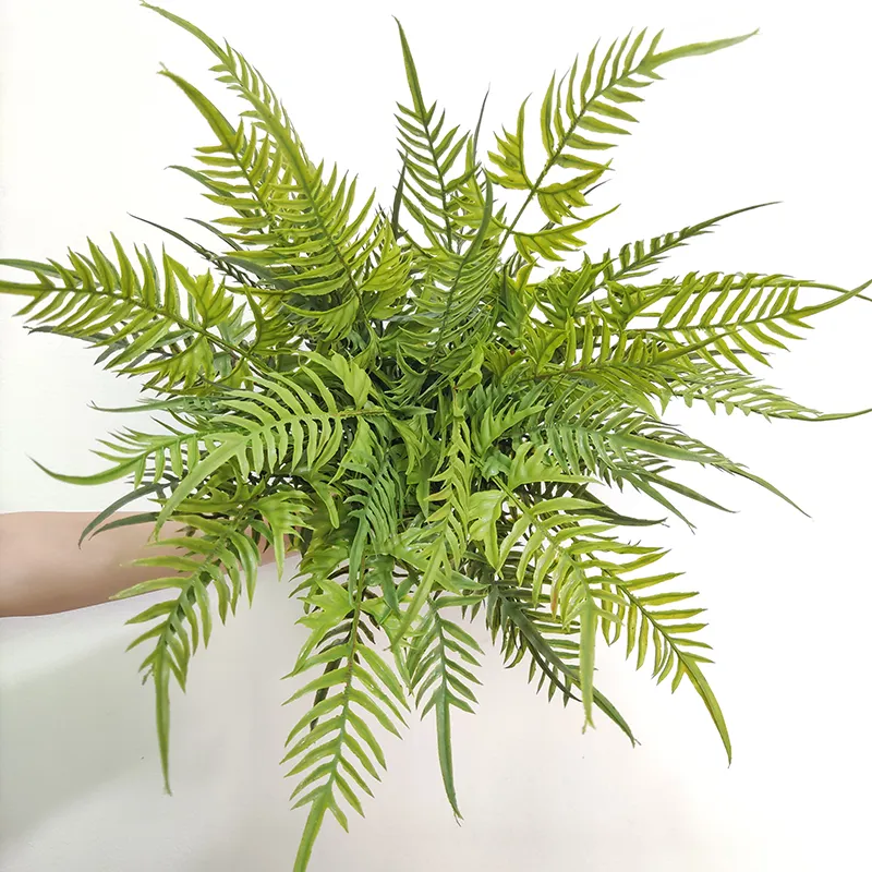 Realistica pianta artificiale artificiale finta felce foglie artificiali muro di cespuglio pianta tropicale cespugli artificiali di felce