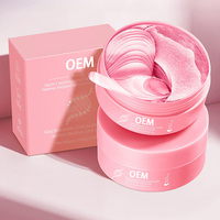 Masque pour les yeux au collagène hydrolysé et à la niacinamide OEM, 80 comprimés, pour une hydratation intense et l'amélioration des cernes et des ridules