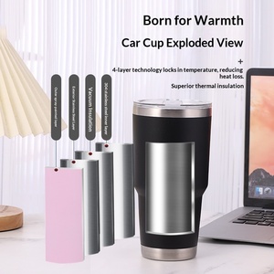 Gobelet isotherme portable en acier inoxydable 304 à double paroi de 30 oz, en plastique, pour voiture, bière, glace, isolation thermique de 6 à 12 heures, écologique - Product Image 5