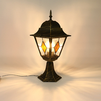Lampe de poteau de jardin moderne en aluminium antique, étanche, de haute qualité, pour portail et clôture extérieure