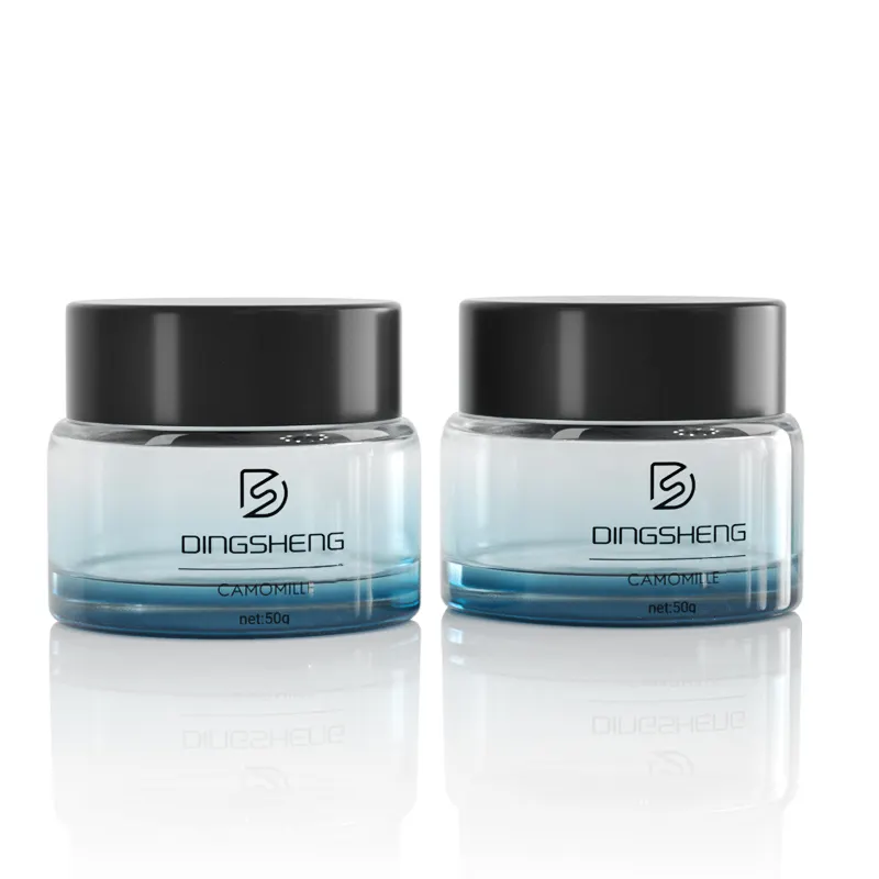 50g Luxus Private Label Hautpflege Gesichts reiniger Bleaching Gesichts maske Glas leeres Glas Hautpflege Creme Glas