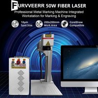Graveur laser à fibre 20w 30w 50W LightBurn compatible pointeur à point rouge 7.9 "x 7.9" zone de travail gravure sur métal précise prend en charge l'IA
