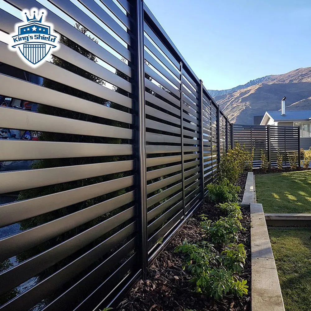 Açık dekoratif panjur yeni stil daire koruma alüminyum sistemi Modern tasarım metal gizlilik panelleri çıta çit