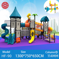 Équipement de terrain de jeu pour enfants, toboggan en plastique, équipement de terrain de jeu extérieur pour enfants de maternelle, sur le thème des animaux